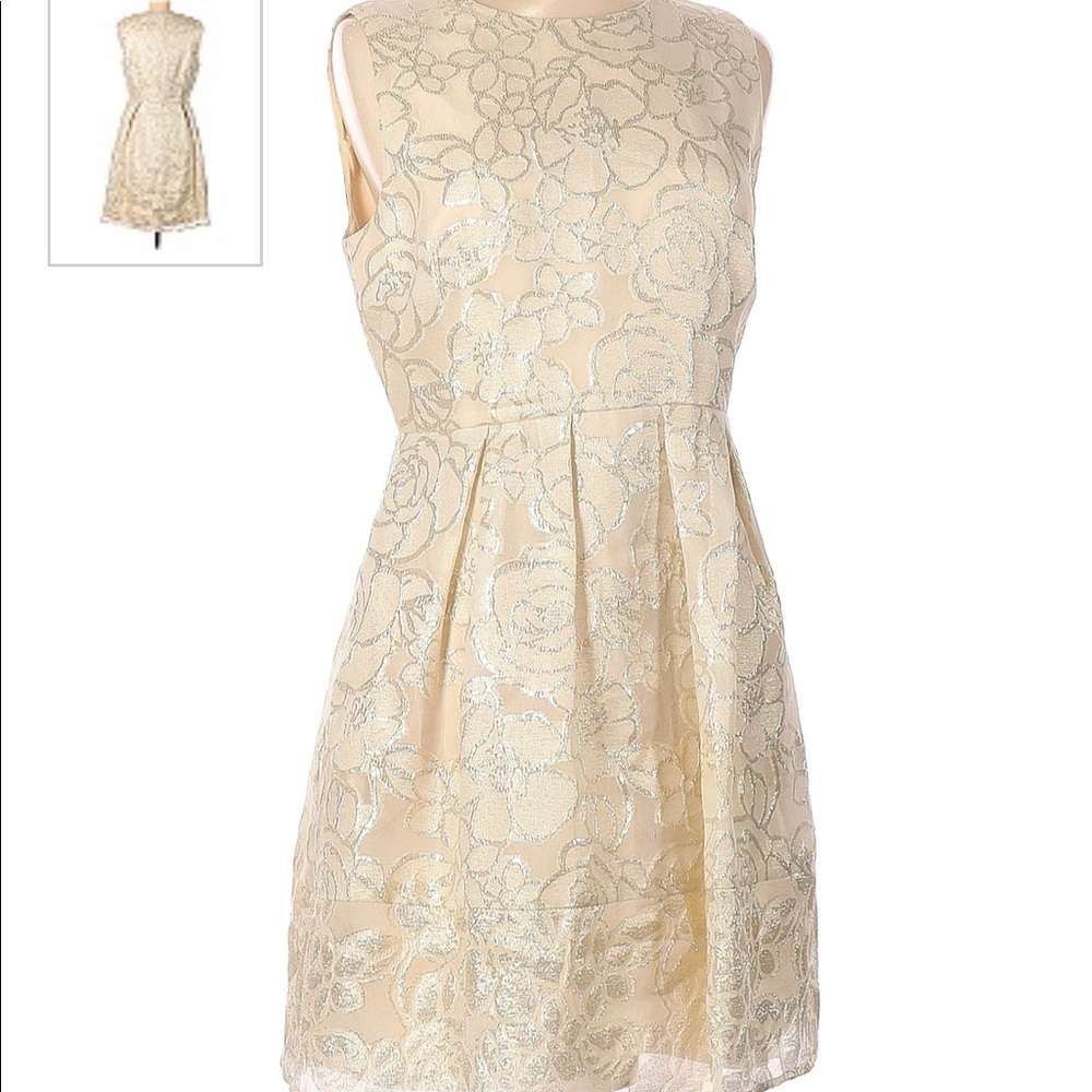 NWT Erin Fetherston Gold Floral Dress